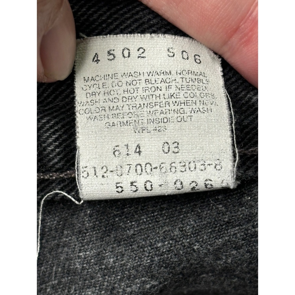 Vintage Levi Strauss 550 Mens Jeans Black Denim Relaxed Fit Size 42x32 July 2000 - Picture 6 of 15